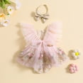 thumbnail image 3 of Gupgi Inafnt Girl Embroidery Flower Romper Baby Fly Sleeve Princess Tulle Jumpsuits, 3 of 8