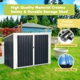thumbnail image 4 of Costway 6x3FT Horizontal Storage Shed 68 Cubic Feet for Garbage Cans Tools Accessories, 4 of 10