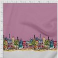 thumbnail image 3 of Soimoi Cotton Cambric Fabric Buildings Panel Fabric Prints by Yard 42 Inch Wide, 3 of 3