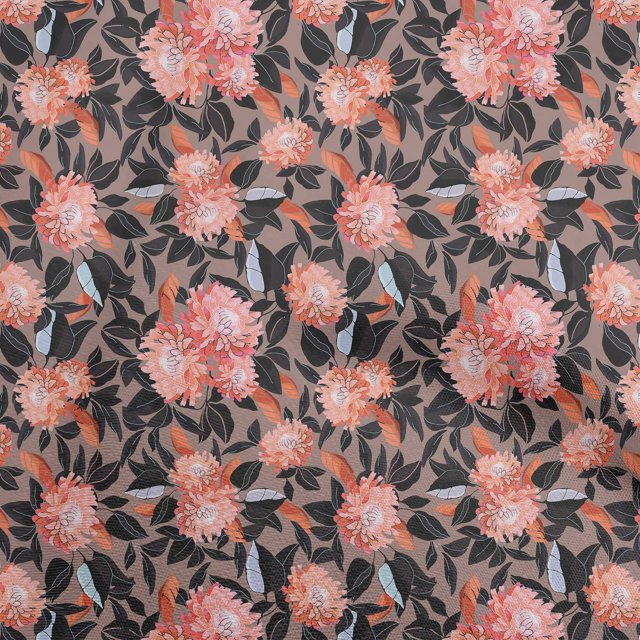 oneOone Cotton Poplin Orange Fabric Florals Sewing Craft Projects Fabric Prints By Yard 56 Inch Wide