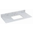thumbnail image 1 of 39.75-in. W  19.5-in. D Stone Top In Bianca Carara Color For 3H8-in. Faucet AI-307, 1 of 3