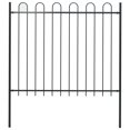 thumbnail image 1 of vidaXL Garden Fence with Hoop Top Steel 1.7 m Black, 1 of 4
