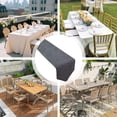 thumbnail image 4 of JASKFLY Long Table Sheer Runner for Weddings & Parties Solid Color Linen Table Runner 30x210cm(120 -150cm Tables)Black, 4 of 9