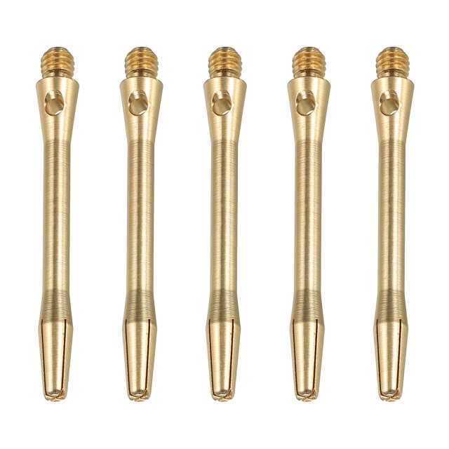 Uxcell Aluminum Dart Shafts 15 Pack Medium 2BA Thread Dart Stems Brass 45mm