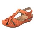 thumbnail image 1 of Mepaouo Womens Arch Support Orthopedic Sandals Closed Toe Ankle Strap Summer Hollow out Wedge Shoes, 1 of 6
