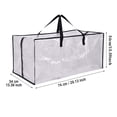thumbnail image 3 of Sacs de Rangement Transparents Extra Larges Robustes avec Bretelles de Sac à Dos Poignées Solides et Fermetures Éclair Sécurisées pour Organisation Textile Maison, 3 of 6