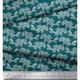 thumbnail image 3 of Soimoi Silk Fabric Fish Block Printed Fabric 1 Yard 42 Inch Wide, 3 of 3