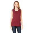 thumbnail image 1 of Bella Canvas Womens Flowy Scoop Blended Muscle Tank, S, Maroon, 1 of 3