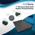 thumbnail image 2 of Silver Spring 4" Maximum Riser, Solid Rubber 3 Channel Threshold Ramp, Black, 2 of 8