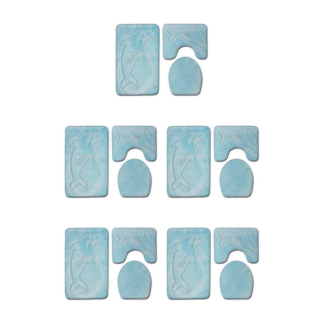 Baohd 3pieces Multi-functional Non-Slip Chenille Bath Rug Any Bathroom Eco-friendly PJ210908-A010 5Set