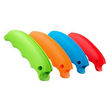 4PCS Shopping Bag Holder Clips Silicone Save Effort Bag Pouch Handle Carrier Gadgets (Random Color)