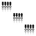 thumbnail image 4 of relayinert 4Pcs 17mm Wheel Hub Adapter Conversion Extension Seamless Fitment Black 31mm 3Set, 4 of 6
