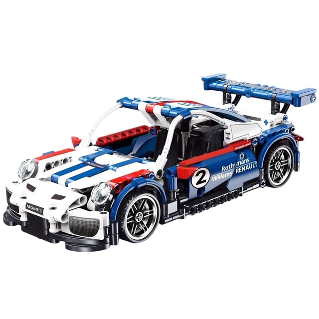437 PCS Car Building Blocks Set, 1:18 GTR Car Model with Pull-Back Motor - 11011