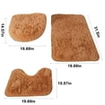 thumbnail image 3 of drppepioner 3 Pack Bathroom Rug Set Super Soft Non Slip Bathtub Carpet and Absorbent Bath Mat Plush Bath Mat, 3 of 7