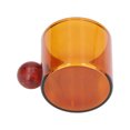 thumbnail image 3 of Glass Coffee Cup, Coloerd Glass Coffee Mug With Wooden Handle For Hot Cold Coffee Tea Beverage  Water, 3 of 8