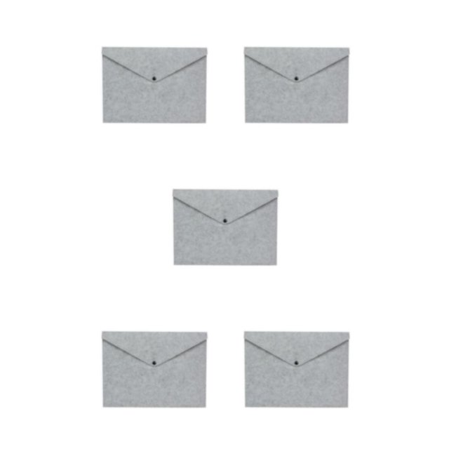 Youkk Convenient File Document Bag Store And Sort With Ease Easy Access To Supplies Felt Folder Organizer light grey 5Set