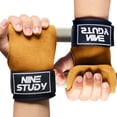 thumbnail image 1 of Leather Weightlifting Wrist Straps Enhanced Grip Support for Powerlifting Gym Training and Workout, 1 of 6