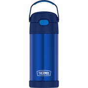 Thermos Kids Vacuum Insulated Funtainer Water Bottle with Flip Up Straw, 355ml, Navy Blue, Back to School Supplies