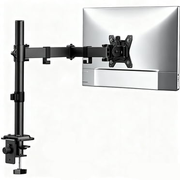 Single Monitor Arm Desk Mount for 13”-27” Screen up to 22 lbs, Fully Adjustable Desk Monitor Stand with 360° Rotation and 15.7" Max Height, Supports VESA 75×75mm & 100×100mm