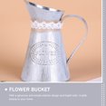 thumbnail image 4 of Miangastore Vase à Fleurs Unique en Fer Argenté Design Rustique Famille Amis 1Pcs, 4 of 9