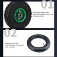 thumbnail image 5 of 10 Inch Rubber Wheel, Replacement 4.10/3.504 Inflatable Wheel Garden for Cart Trolley Wheelbarrow 6204 Bearing 250KG Load_Perfect Gift, 5 of 5