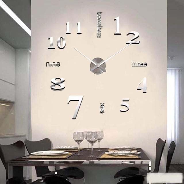 Clearance! Wall Clock Design Mirror Wall Decorative Sticker Watches ,large Wall Clocks For Living Room Decor DIY Wall Clock Wall Clock Deal of The Day Bargain Finds #73