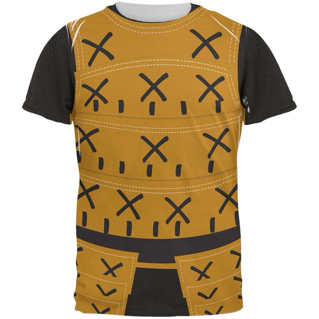 T-shirt pour Homme à Imprimé Intégral de Costume de Samouraï d'Halloween