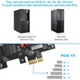 thumbnail image 3 of Carte Réseau Double Port PCIe Gigabit 1000M PCI Express Adaptateur Ethernet avec 2 Ports 82576 Carte LAN NIC, 1 x PCIe 1G Carte LAN 1 x Support Profil Bas, Noir & Rouge, 3 of 7