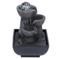 thumbnail image 3 of LED Illuminated Tabletop Waterfall Flowing Water Fountains with Ball for Home Office Feng Shui Decoration, 3 of 7