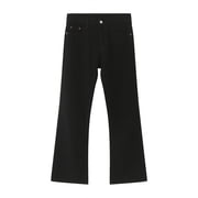 Men's Jeans Men's Slim Fit Flared Jeans 60S 70S Retro Trousers Bell Bottoms Denim Pants Jeans Homme Slim Black L