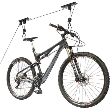 Bike Lift Hoist, Bicycle Hoists Ceiling Mounted Hanger Pulley Garage Storage Rack, Max Load 55 lbs