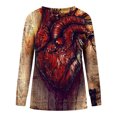 thumbnail image 5 of 50% de Réduction T-shirt Imprimé Mode Oversized Sweatshirt for Women 2023 Manches Long Col Rond Casual Tops Sweatshirt Hoodies, 5 of 5