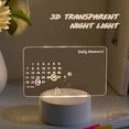 thumbnail image 4 of Cameland Acrylic Transparent Notepad Erasable Ins Wind Message Board Holiday Lights Gift Children Girlfriend Decorative Night Light, 4 of 7