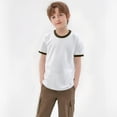 thumbnail image 2 of WEIYLL T-Shirts pour Garçons Patchwork Coloré Manches Courtes Col Rond Vêtements pour Enfants de 6-7 Ans, 2 of 9