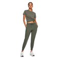 thumbnail image 2 of Athletic Works Women's Ribbed Cuff Woven Jogger, 2 of 6