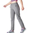 thumbnail image 2 of Pantalon de Randonnée pour Femmes Séchage Rapide Camping Randonnée Mince Imperméable Élastique Anti-Rayures pour Course Gris m, 2 of 9