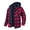 Black Red, variant on Daeful Outwear Hooded Jackets Long Sleeve Shirt Jacket Men Casual Business Quilted Lined Coat Black Red L