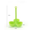 thumbnail image 2 of keepw Cuiseur à Ufs en Silicone 3 Trous Couleur Unie Réutilisable Lavable Outil de Cuisine Accessoires Bleu, 2 of 6