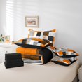 thumbnail image 4 of Erosebridal Patchwork Rectangle Bedding Queen Size,Geometry Stripe Comforter Sets with Sheets,Abstract Artwork Decor,Reversible,Lightweight,7 Pieces, 4 of 5