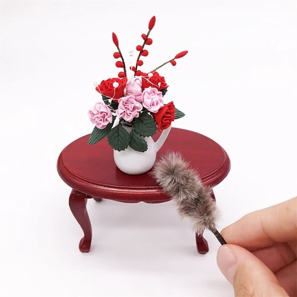 TIELUTT Exquis Mignon Maison de Poupée Miniature 1:12 Plumeau à Plumes Outil de Nettoyage Numéro Bots pour Enfants Petit Garçon Figurines d'Action Mastodonte Figurine d'Action Matrice de Cod Figurines d'Action Bébé Figurines d'Action Garçon