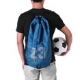 thumbnail image 1 of Basketball Football Soccer, Exercising Mesh Backpack Borsa Basket Training Bambino Shoulder Drawstring Bag Black, 1 of 8