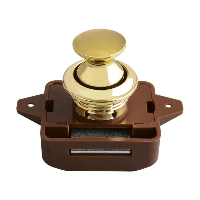 Camper Car Push Lock Keyless RV Push Cabinet Locks Metal Boat Cabinet Cupboard Push Button Compartment Latch Catches Locks