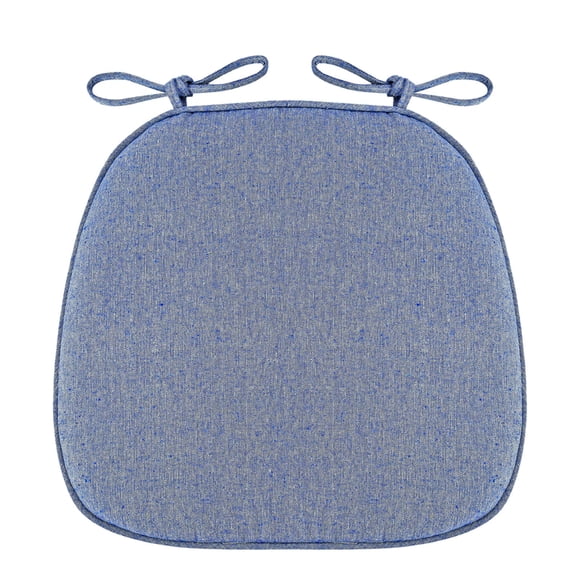 Skimsklo Ensemble de 2 Coussins de Chaise de Salle à Manger en Lin Respirant avec Rembourrage en Éponge / Coussins d'Assise d'Été pour Cuisine, Bureau, Salon, Patio / Dessous Antidérapant en Silicone, Housse Amovible Lavable /