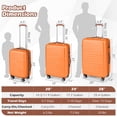 thumbnail image 2 of Costway Ensemble de Bagages 3 Pcs ABS PC Coque Rigide Ensemble de Valises avec Serrure TSA Télescope Poignées en Aluminium et Roues Pivotantes à 360°, 2 of 10
