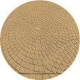 thumbnail image 1 of Ahgly Tapis Rond Lavable en Machine Intérieur Transitionnel Orange, 5 Pieds Rond, 1 of 7