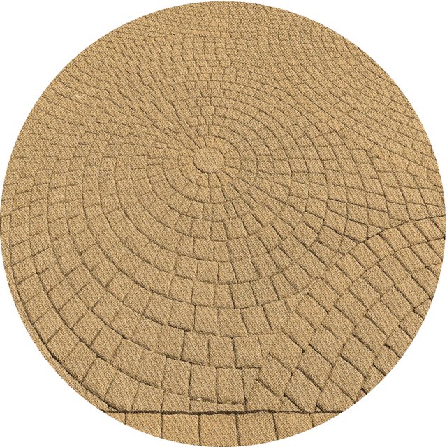 Ahgly Tapis Rond Lavable en Machine Intérieur Transitionnel Orange, 5 Pieds Rond