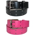 thumbnail image 1 of CTM® Kid's Leather Two Hole Jean Belt (Pack of 2 Colors), 1 of 4