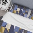 thumbnail image 4 of Designart 'Retro Luxury Waves In Gold And Blue IV' Mid-Century Duvet Cover Set, 4 of 4