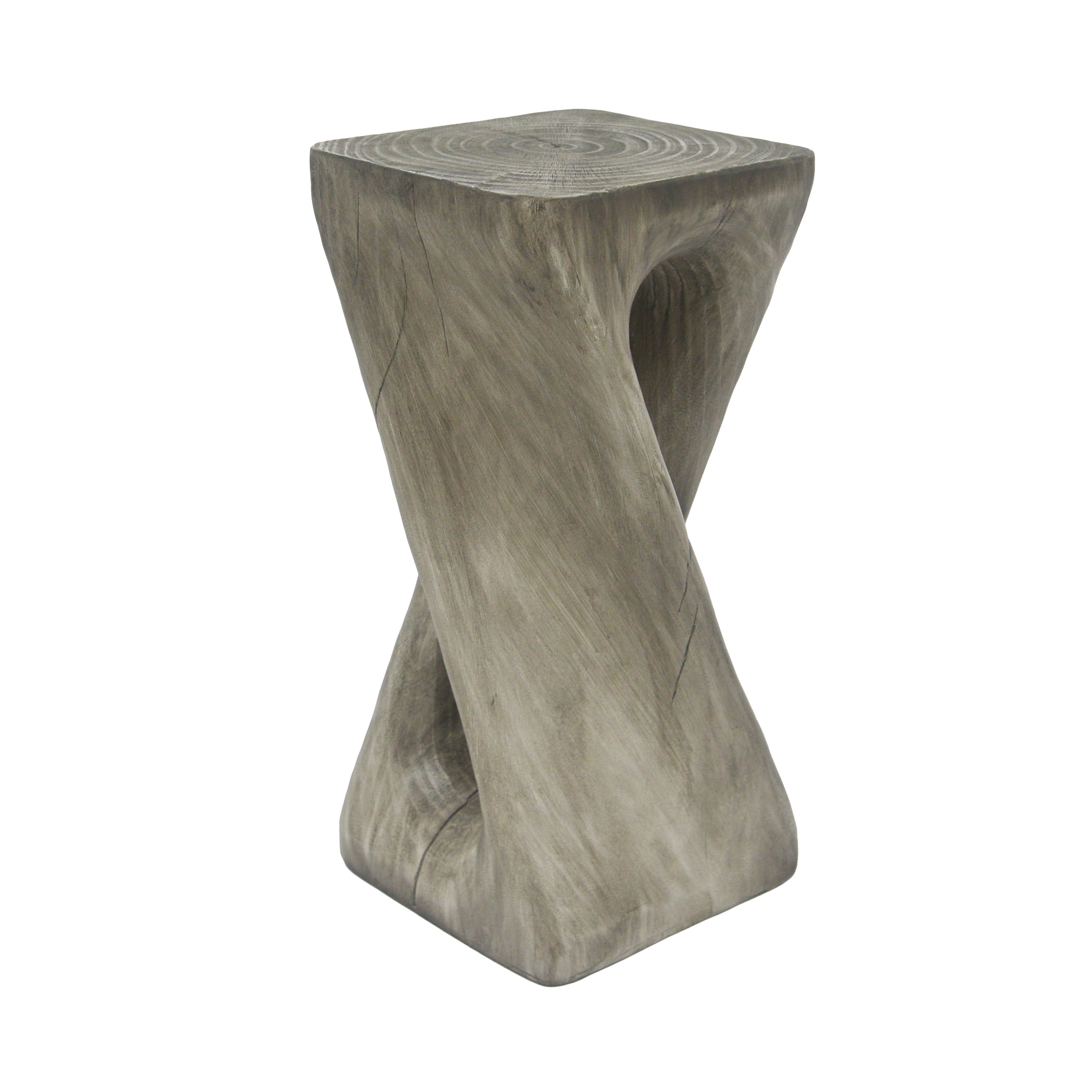 Table d'appoint Noble House grise MGO, texture bois, 68 cm de hauteur, grise