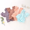 thumbnail image 3 of Newborn Baby Girls Romper Ruffle Jumpsuit Bodysuit One-Piece Cotton Linen Outfits Clothes, 3 of 9